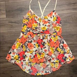 Free People Floral Top